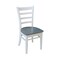 International Concepts Round 42 in. Dual Drop Leaf Dining Table with 4 Ladderback Chairs - 5 Piece Dining Set, 42 in W K05-42DP-C617-4 - alternate 4